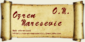 Ozren Marešević vizit kartica